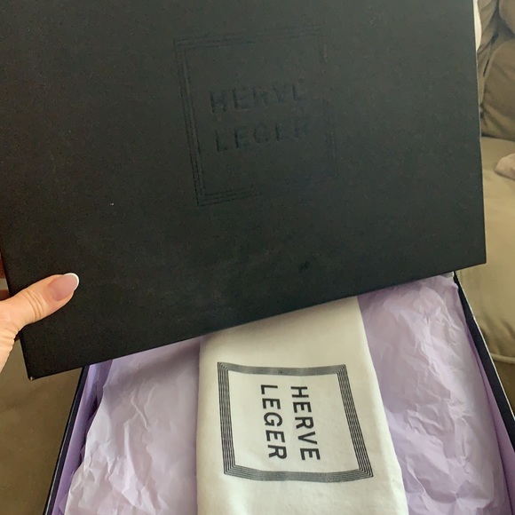 Herve Leger Abrielle Suede leather heels Shoes /New with box - Picture 8 of 11